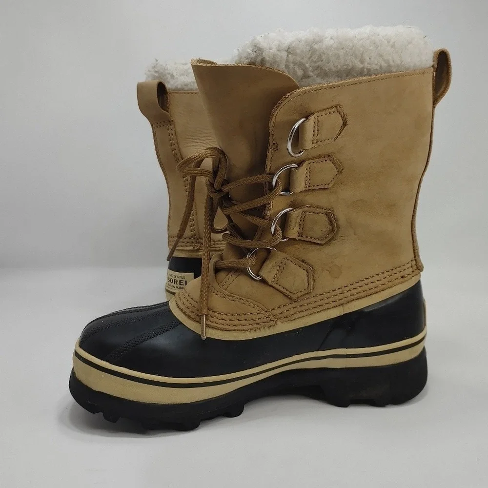 Sorel Caribou Lace Up‎ Boot Waterproof NL1005 Seam Sealed Felt Lined US 5 EU 36